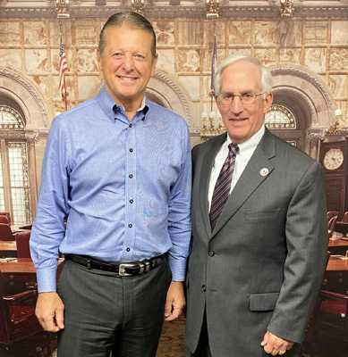 L-R: Sen. Patrick M. Gallivan, R-59; and PIANY past President Fred Holender, CLU, CPCU, ChFC, MSFS.